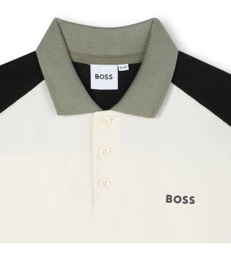 BOSS Bež piqué polo majica