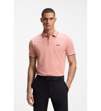 BOSS Polo rosa in piqué di cotone di Paddy