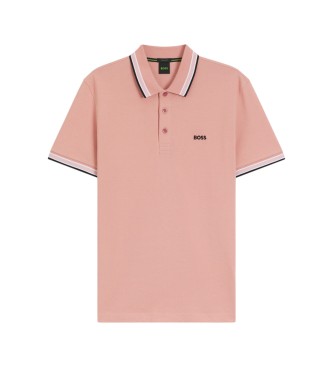 BOSS Polo rosa in piqué di cotone di Paddy