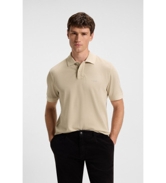 BOSS Beżowa koszulka polo Prime
