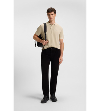 BOSS Beżowa koszulka polo Prime