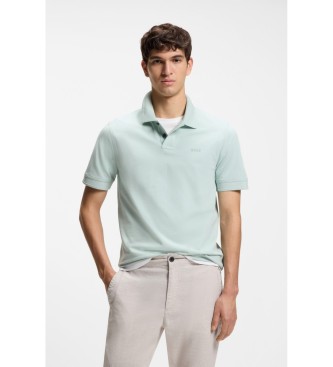 BOSS Polo Piqu�-logotyp turkos