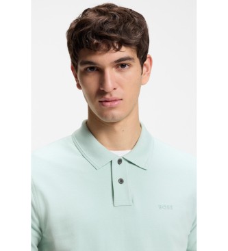 BOSS Polo Piqu�-logotyp turkos