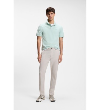 BOSS Polo Piqu�-logotyp turkos