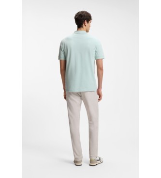 BOSS Polo Piqu�-logotyp turkos