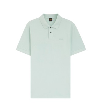 BOSS Polo Piqu�-logotyp turkos