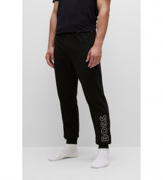 BOSS Calças de pijama com logótipo preto