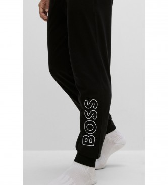 BOSS Calças de pijama com logótipo preto