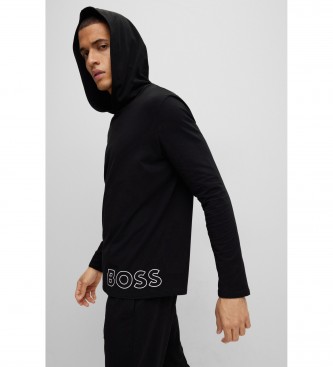 BOSS Black hooded pajama top with hood