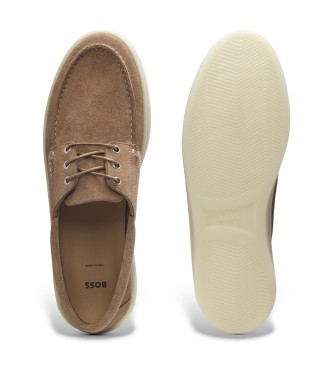 BOSS Mocassins en cuir Randal beige
