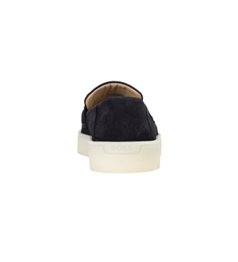 BOSS Mocassini in pelle Randal Loaf blu marino
