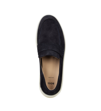 BOSS Mocassini in pelle Randal Loaf blu marino