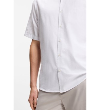 BOSS Regular Fit Oxford-skjorte i bomuld hvid