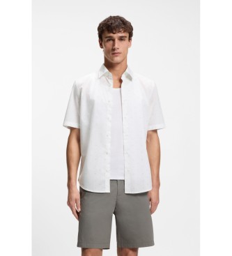 BOSS Chemise Regular Fit popeline blanche imprim�e