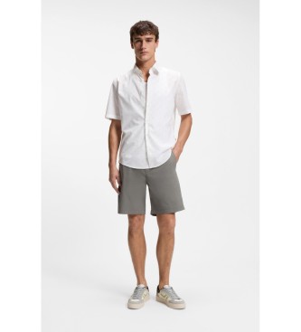 BOSS Chemise Regular Fit popeline blanche imprim�e