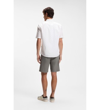 BOSS Chemise Regular Fit popeline blanche imprim�e