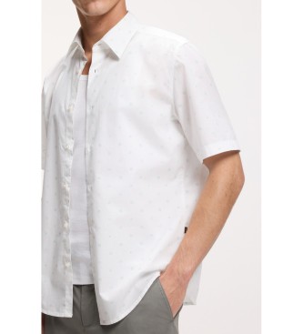 BOSS Chemise Regular Fit popeline blanche imprim�e