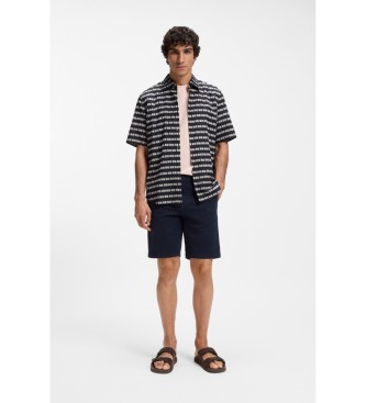 BOSS Chemise Coupe r�guli�re popeline imprim�e marine