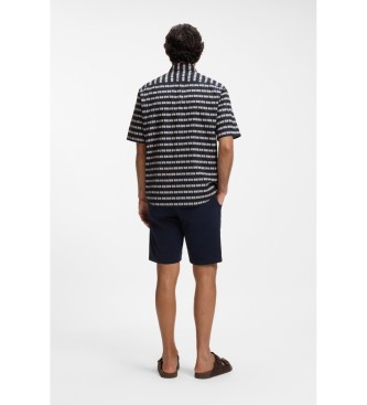 BOSS Chemise Coupe r�guli�re popeline imprim�e marine