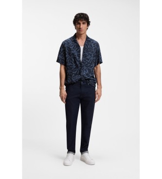 BOSS Chemise � coupe r�guli�re avec imprim� marine