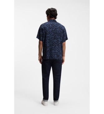 BOSS Chemise � coupe r�guli�re avec imprim� marine