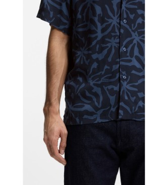 BOSS Chemise � coupe r�guli�re avec imprim� marine