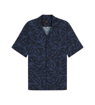 BOSS Chemise � coupe r�guli�re avec imprim� marine