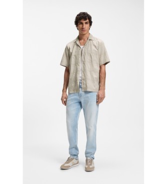 BOSS Chemise beige Rayer