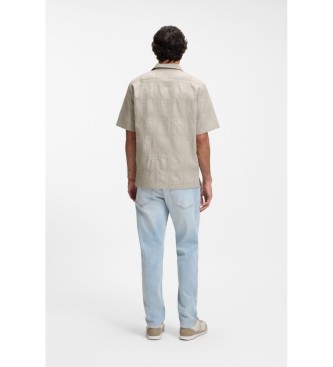 BOSS Chemise beige Rayer