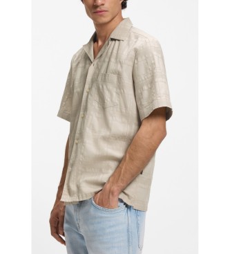 BOSS Chemise beige Rayer