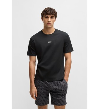 BOSS Pijama de algodo com logtipo e monogramas pretos