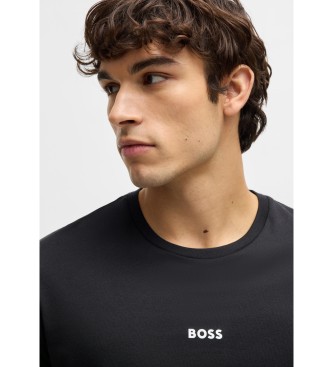 BOSS Pijama de algodo com logtipo e monogramas pretos
