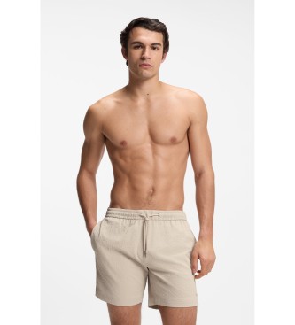 BOSS Maillot de bain � s�chage rapide en tissu sirsaka beige