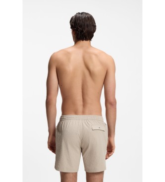 BOSS Maillot de bain � s�chage rapide en tissu sirsaka beige