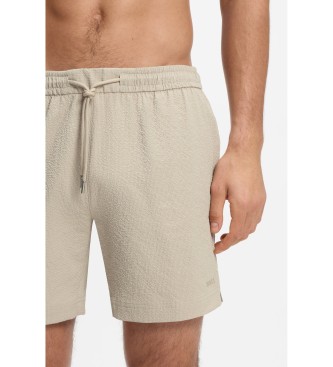 BOSS Maillot de bain � s�chage rapide en tissu sirsaka beige