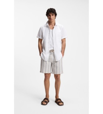 BOSS Regular Fit Poplin Overhemd wit