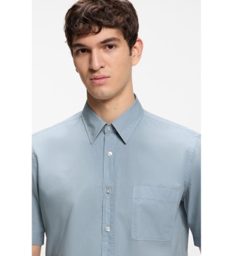 BOSS Shirt Regular Fit Popel�n blue