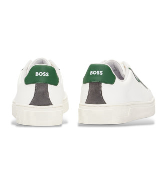 BOSS Skórzane sneakersy Rhys w kolorze białym