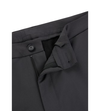BOSS Kratke hlače za potnike v službo temno sive barve