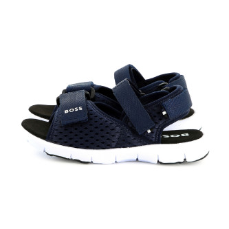 BOSS Navy logo sandals