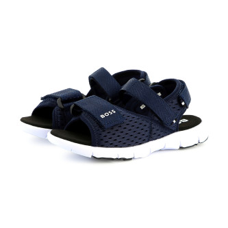 BOSS Navy logo sandals