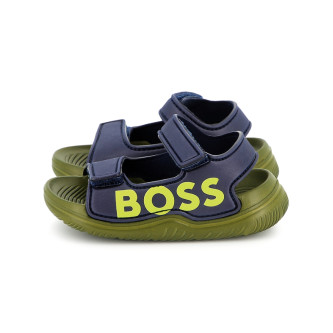 BOSS Two-tone navy sandals