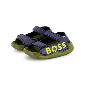 BOSS Two-tone navy sandals