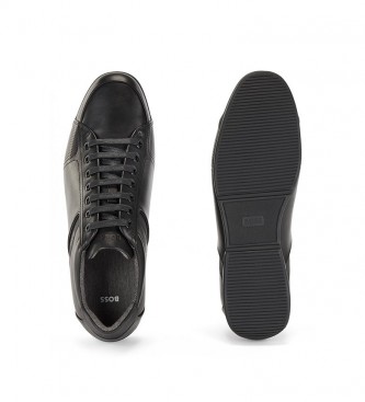 BOSS Low top sneakers in black leather