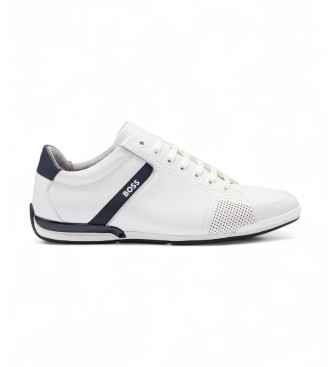 BOSS Zapatillas de piel Saturn blanco