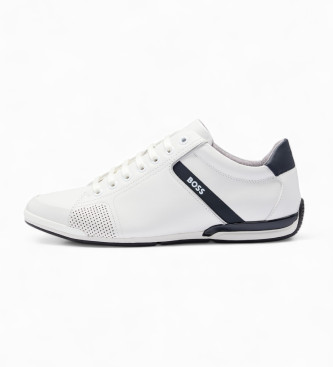 BOSS Zapatillas de piel Saturn blanco