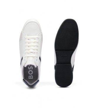 BOSS Sapatos de couro Saturn branco