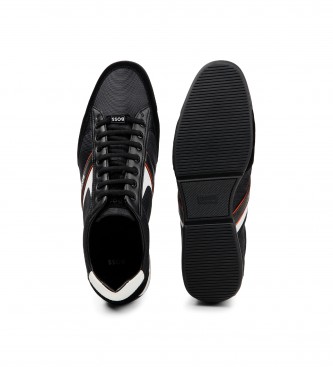BOSS Saturn black leather sneakers