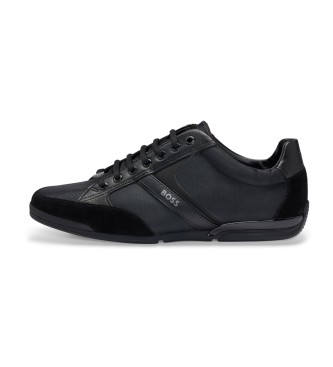 BOSS Saturn Lowp leather shoes black