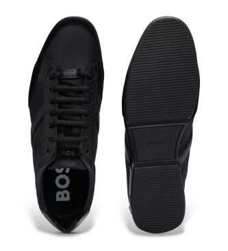 BOSS Saturn Lowp chaussures en cuir noir